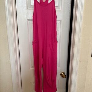 Chelsea and Violet Girls Pink Jumpsuit SZ L=14